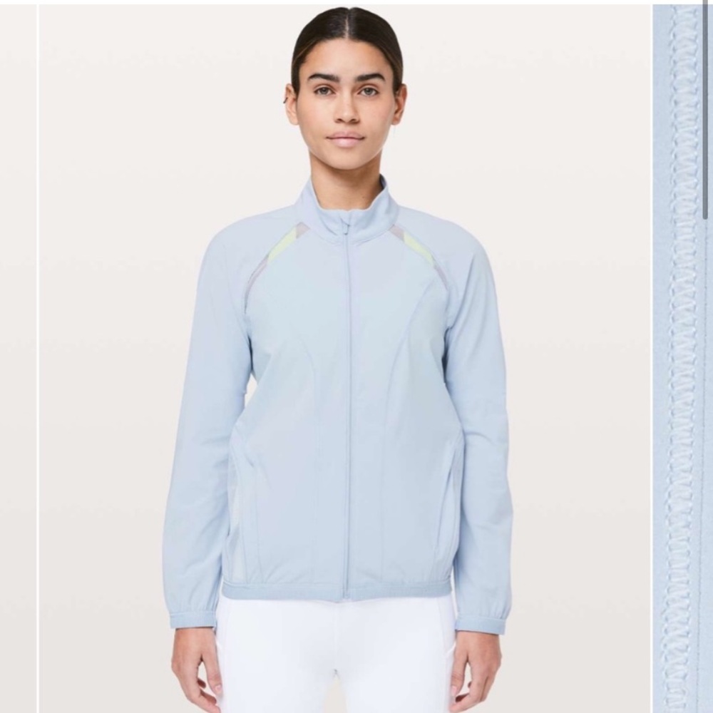 Lululemon Grey Blue Breeze In Full Zip Jacket - Picture 5 of 9